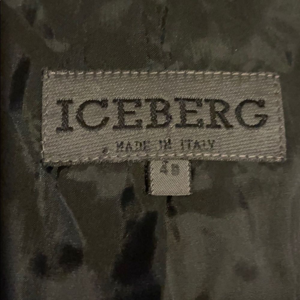 Iceberg Black Button Front Jacket Blazer Italian Large L EU 48 - Picture 13 of 16